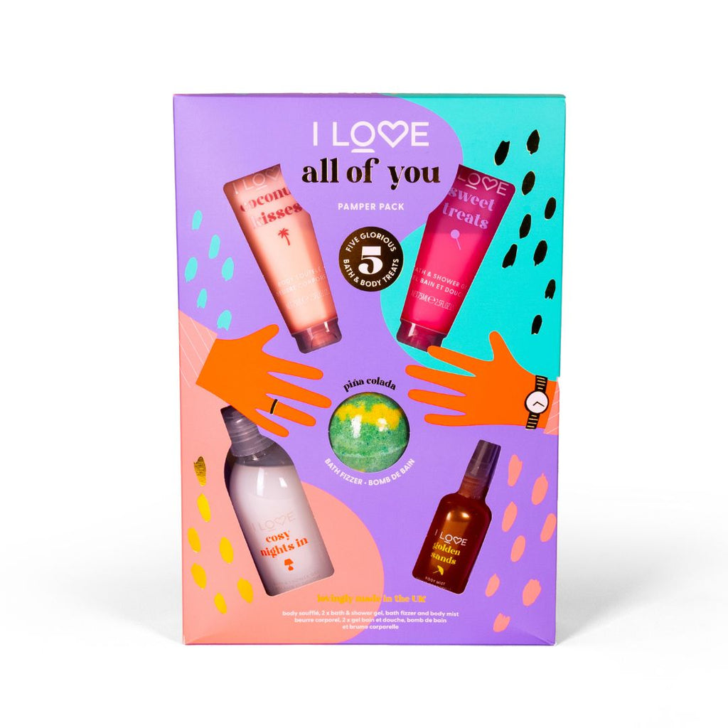 I LOVE ALL OF YOU PAMPER PACK 5 BATH & BODY TREATS