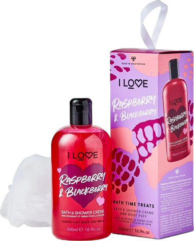 I LOVE RASPBERRY & BLACKBERRY BATH & SHOWER TREATS KIT