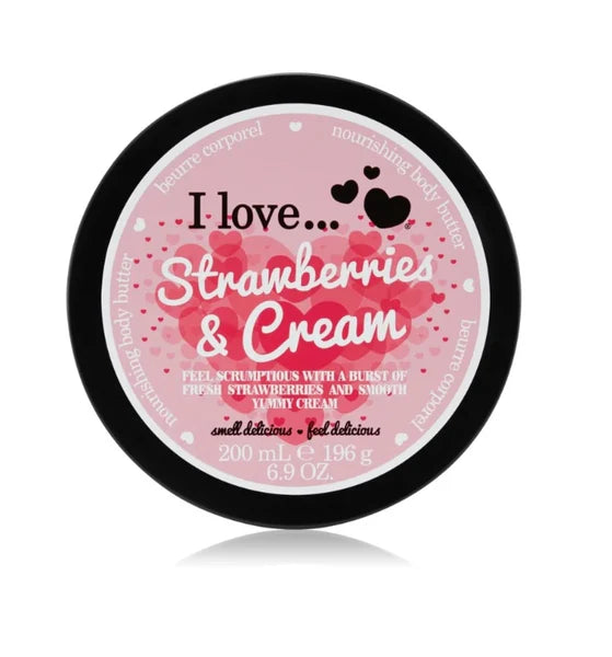 I LOVE STRAWBERRIES & CREAM NOURISHING BODY BUTTER 200ML