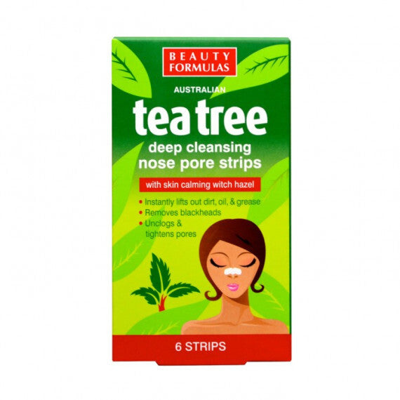 BEAUTY FORMULAS TEA TREE DEEP CLEANSING STRIPS