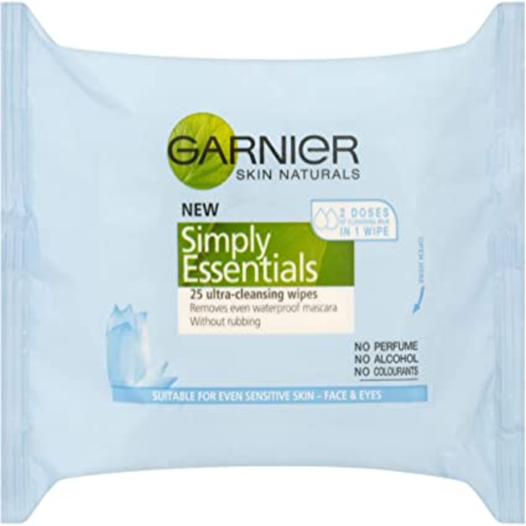 GARNIER ESSENTIALS WIPES  FOR SENSITIVE FACE & EYES