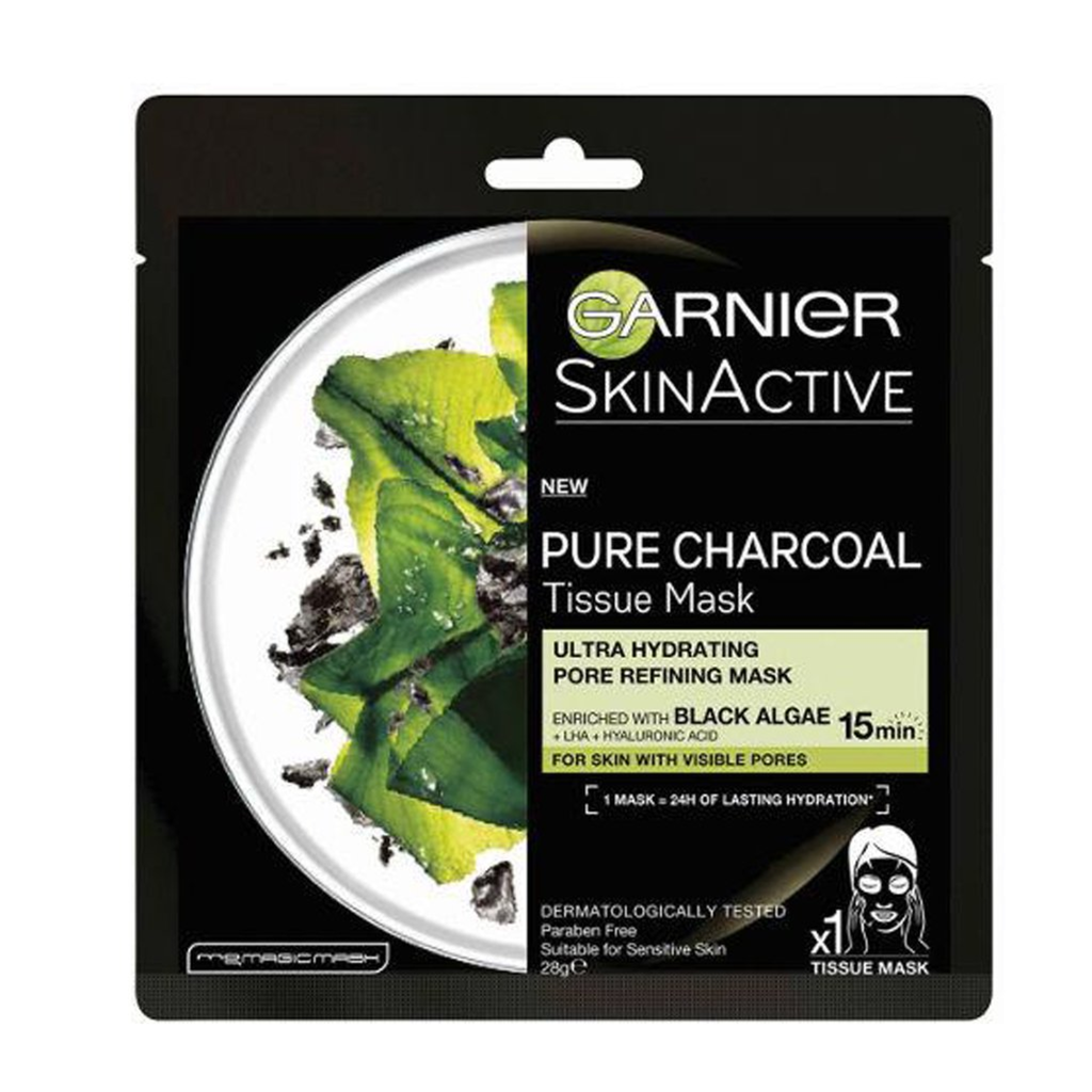 GARNIER MASK PURE CHARCOAL PORE +HYD.