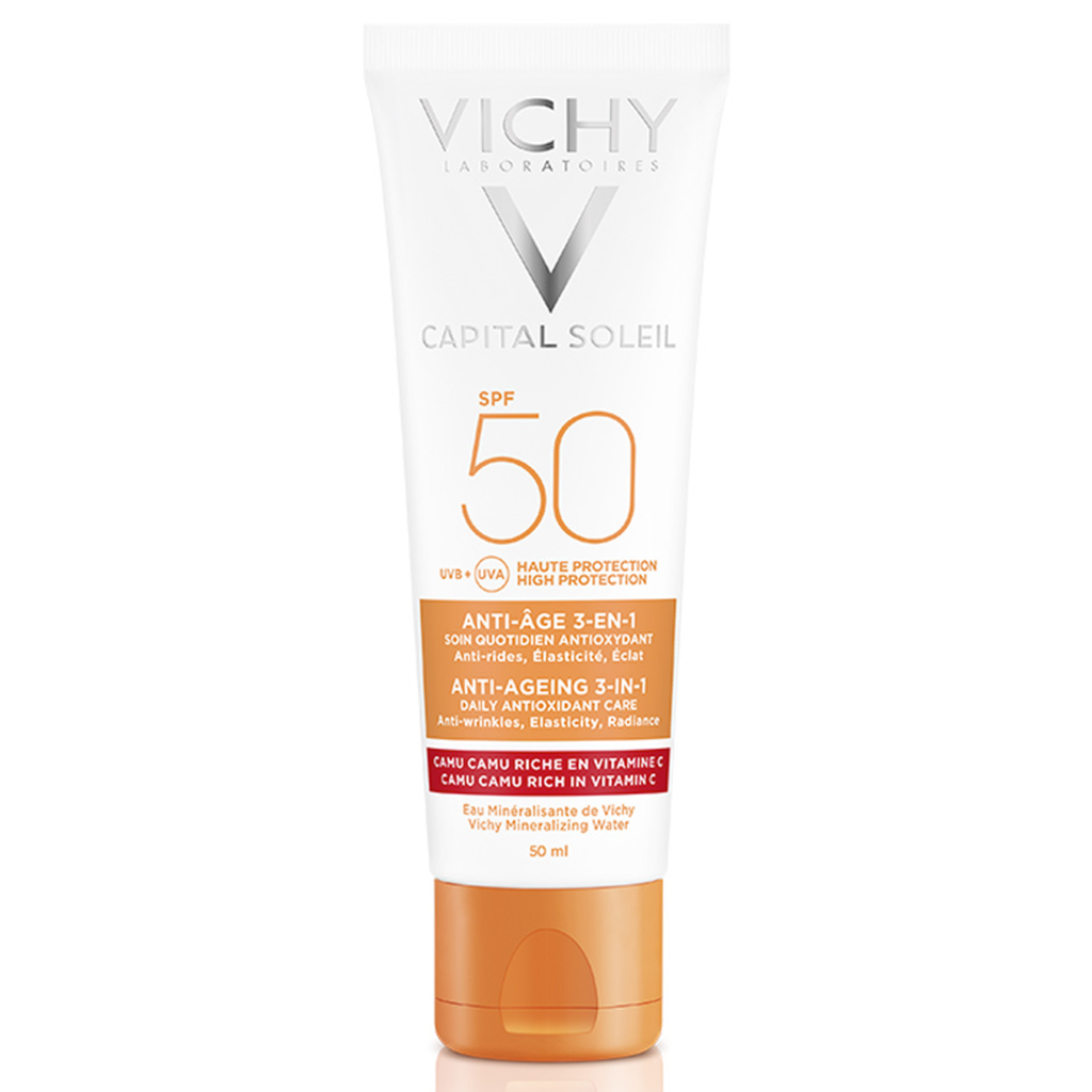 VICHY CAPITAL SOLEIL SPF 50 + ANTI AGEING 3 IN 1